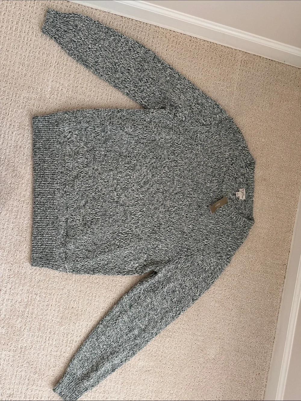 J. Crew Heathered Grey Crewneck Sweater
